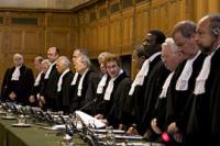 The judges of the International Court of Justice in The Hague.
