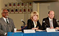UN Under-Secretary General for Legal Affairs Ms O'Brien and ICTY Registrar John Hocking